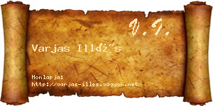 Varjas Illés névjegykártya